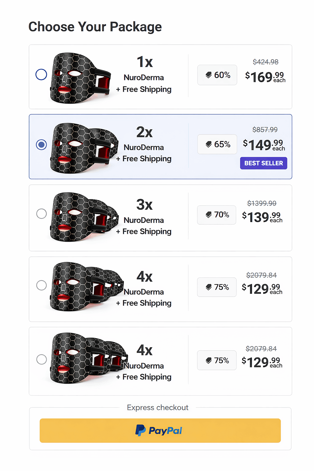 NuroDerma Red Light Mask